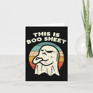 Carte Voici Bosheet Ghost Retro Halloween Costume Me