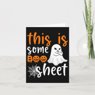 Carte Voici Bosheet Ghost Retro Halloween Costume Me