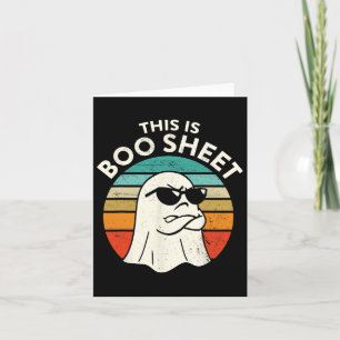 Carte Voici Bosheet Ghost Retro Halloween Costume Me