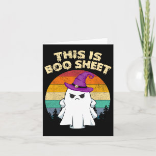 Carte Voici Bosheet Ghost Retro Halloween Costume Me