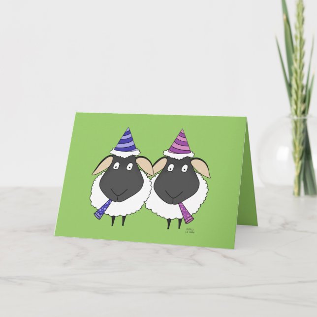 Carte Voici deux félicitations de brebis (Devant)