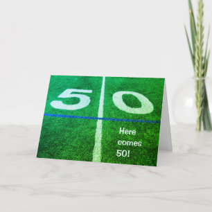 Carte Voici la ligne de 50 mètres football 50e anniversa