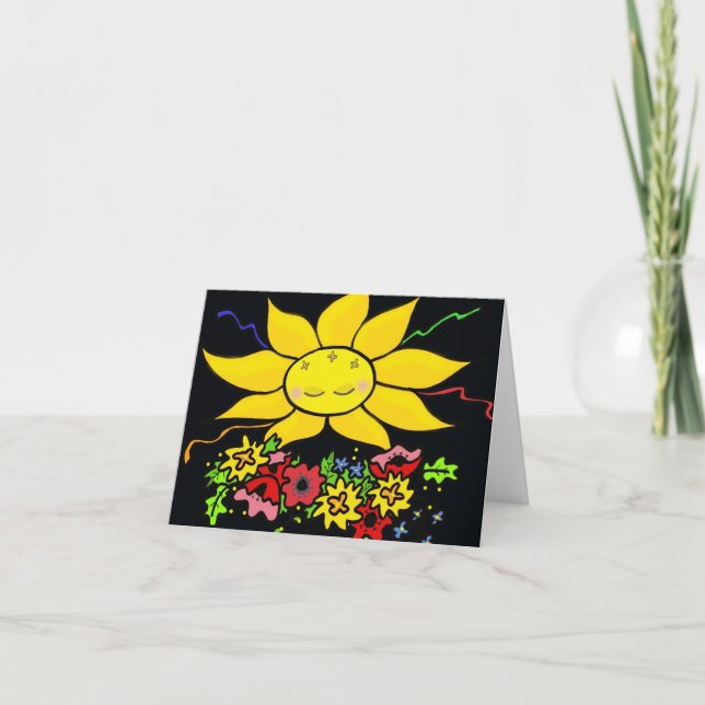 Carte Voici l'art populaire ukrainien Sun (Devant)