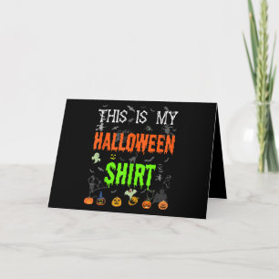 Carte Voici ma chemise d'Halloween - Amusant Halloween