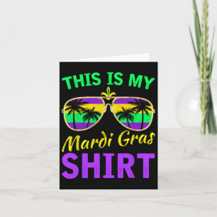 Carte Voici Ma Chemise Mardi Gras Pour Hommes Femmes Gar