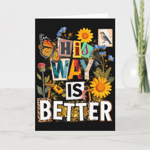 Carte Voie florale est mieux papillon jésus religieux