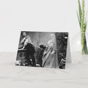Carte Voie hantée - photo fantôme Vintage 1880