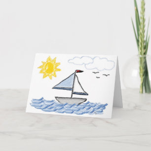 Carte Voile Away Anniversaire