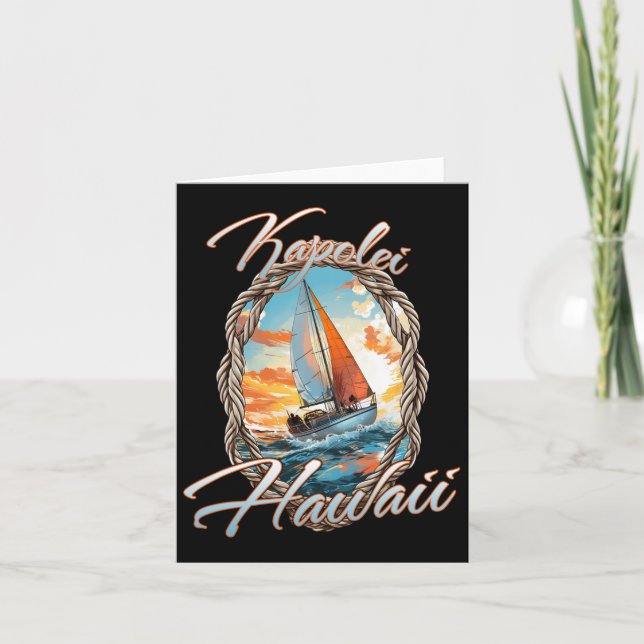 Carte Voile Kapolei Hawaii Mer Et Soleil (Devant)