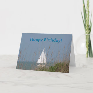 Carte Voilier - anniversaire de mer