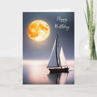Voilier Anniversaire En Lumière Lune