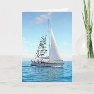 Carte Voilier d'anniversaire avec une citation inspirant