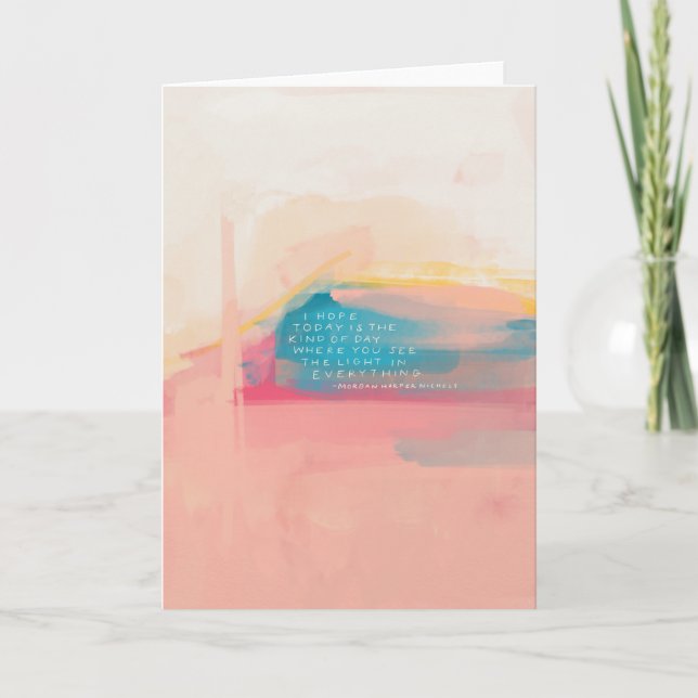 Carte "Voir la lumière en tout" (Devant)