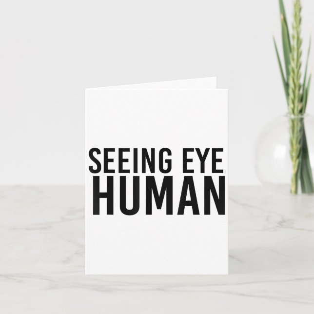 Carte Voir les yeux humains _ Drôle propriétaire de chie (Devant)