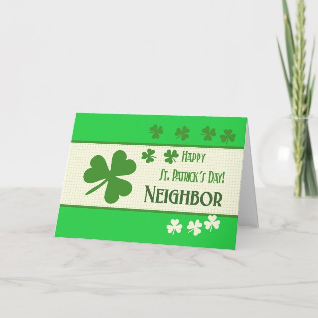 Carte Voisin Bonne St Patrick's Day (Devant)