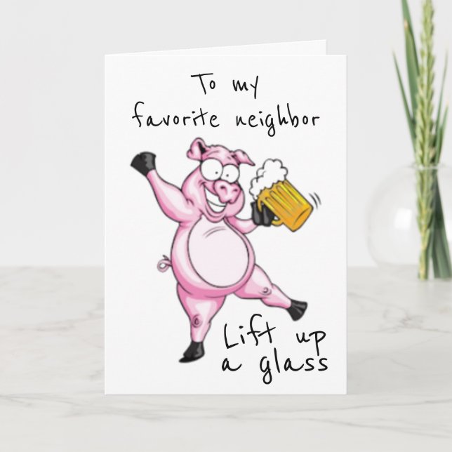 CARTE **VOISIN** PRÊT À CÉLÉBRER **CARTE D'ANNIVERSAIRE* (Devant)