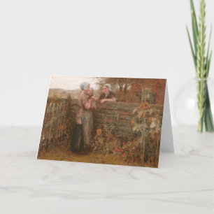 Carte Voisins en visite au-dessus de la clôture