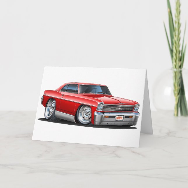 Carte Voiture 1966-67 de rouge de nova (Devant)