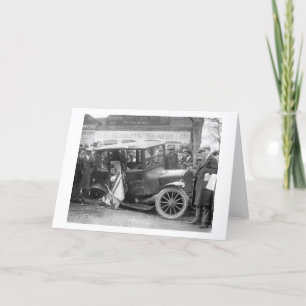 Carte Voiture ancienne détruite, années 1920