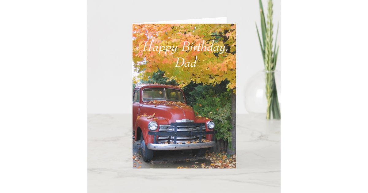 Carte Voiture Ancienne Joyeux Anniversaire Papa Zazzle Fr