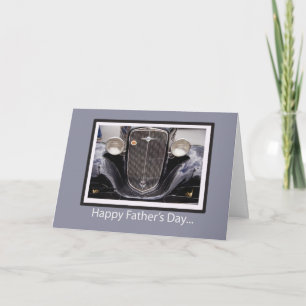 Carte Voiture classique fête des pères