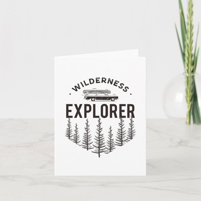 Carte Voiture de camping explorateur de la nature Canoë  (Créateur téléchargé)
