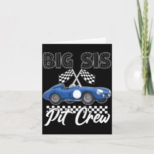 Carte Voiture de course fête d'anniversaire famille gran
