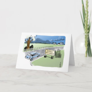 Carte Voiture de dessin sur l'autoroute SPAM pour Joyeux