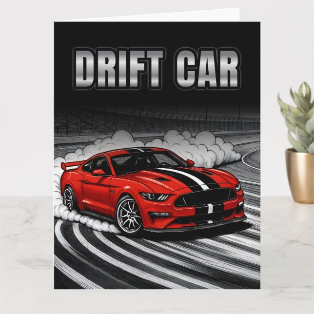 Carte Voiture de Drift Red Muscle (Petite plante)