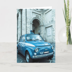 Carte Voiture de police de Fiat 500 en Italie