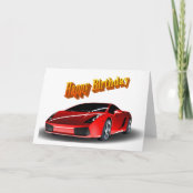 Carte D Anniversaire De Voiture De Course Zazzle Fr