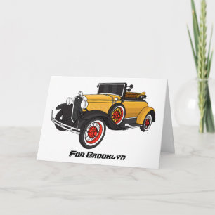 Carte Voiture jaune classique 1931