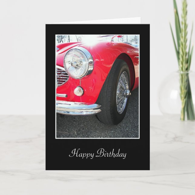 Carte Voiture Red Sports pour Anniversaire (Devant)