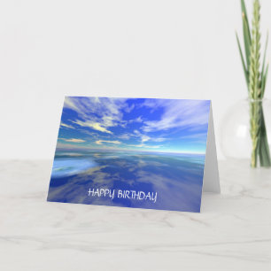 Carte Vol au-dessus de l'eau - anniversaire (modèle)