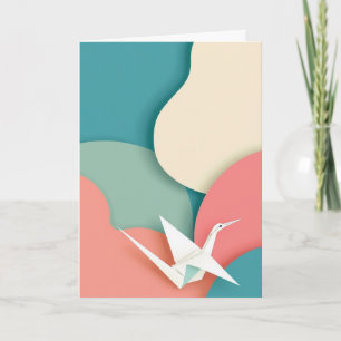 Carte Vol de grue en origami