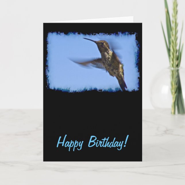 Carte Vol de l'anniversaire du colibri (Devant)