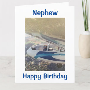 CARTE VOL HAUT ET SOUHAITS POUR L'ANNIVERSAIRE DE NEPHEW