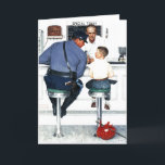 Carte Volant<br><div class="desc">Artiste : Norman Rockwell | Fureur et policier au comptoir du déjeuner</div>