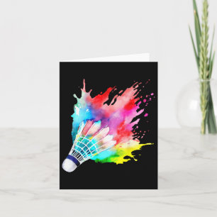 Carte Volant de badminton Aquarelle Joueur Cadeau Artist