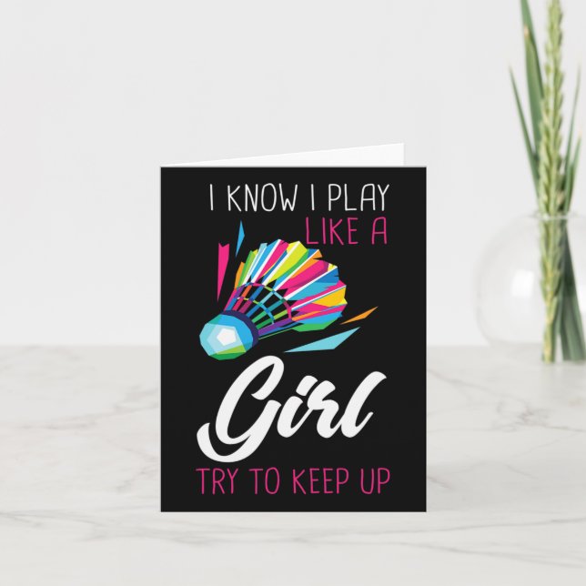 Carte Volant de badminton Badminton Joueur Ball Sport Sm (Devant)