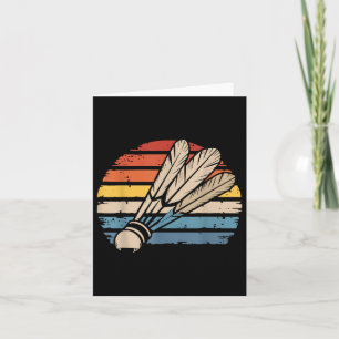 Carte Volant de Badminton Coucher de Soleil Distressed D