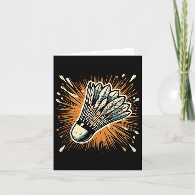 Carte Volant de badminton d'art Splash (Devant)