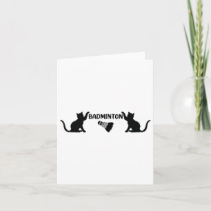 Carte Volant de badminton Et Chats - Cool Badminton Shut