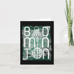 Carte Volant de badminton Et Raquette Mots Thématiques D