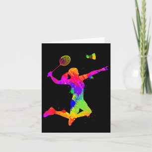 Carte Volant de Badminton, Joueur de Badminton, Filles, 