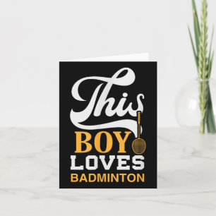 Carte Volant de badminton Raquette Joueur de badminton _
