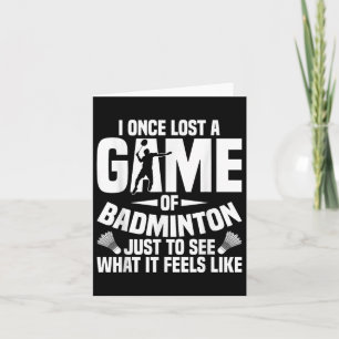 Carte Volant de badminton une fois perdu joueur de volan
