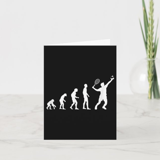 Carte Volant drôle d'évolution de badminton  (Devant)