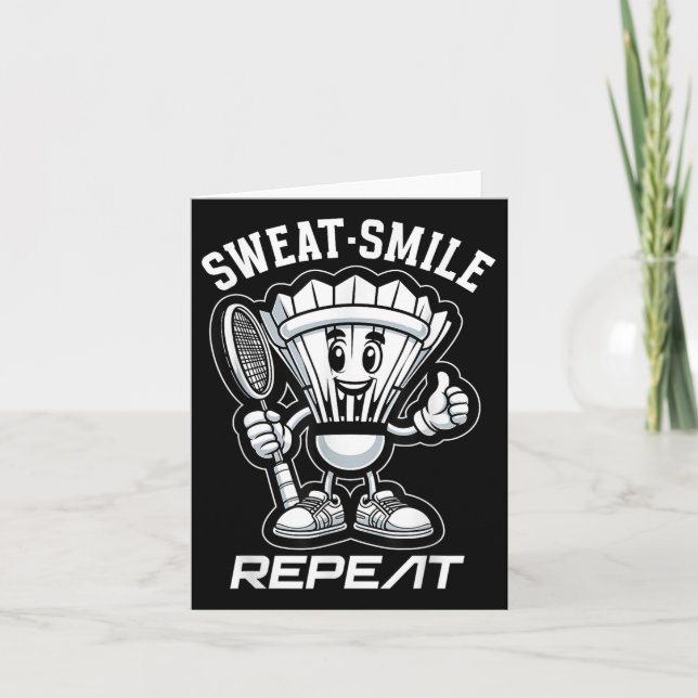 Carte Volant Et Raquette De Dessin Animé Badminton Forev (Devant)