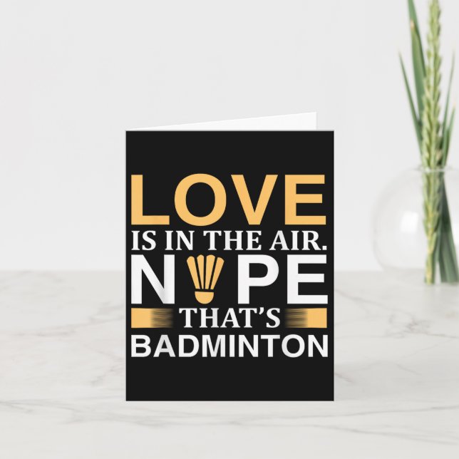 Carte Volants de Badminton Conception Pour Badminton  (Devant)
